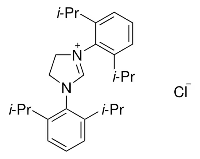 1,3-Bis-(2,6-diisopropyl-phenyl)-4,5-dihydro-3H-imidazol-1-ium;chloride structure, CAS 258278-25-0