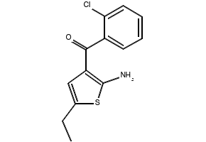 2-Amino-3-o-chlorobenzoyl-5-ethylthiophene structure, CAS 50508-60-6