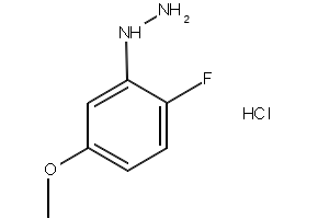 2-Fluoro-5-methoxyphenylhydrazinehydrochloride structure, CAS 1198283-29-2