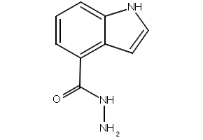 1H-indole-4-carbohydrazide structure, CAS 885272-22-0