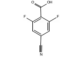 4-Cyano-2,6-difluorobenzoicacid structure, CAS 181073-82-5