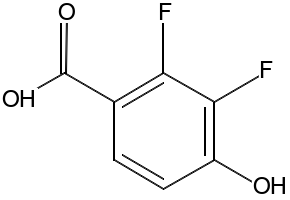 2,3-Difluoro-4-hydroxybenzoicacid structure, CAS 175968-39-5