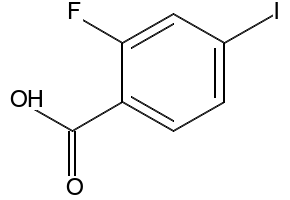 2-Fluoro-4-iodobenzoicacid structure, CAS 124700-40-9