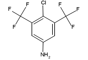 3,5-Bis(trifluoromethyl)-4-chloroaniline structure, CAS 948014-37-7