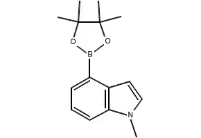 1-methyl-4-(4,4,5,5-tetramethyl-1,3,2-dioxaborolan-2-yl)-1H-indole structure, CAS 898289-06-0