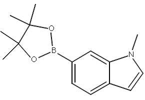 1-methyl-6-(4,4,5,5-tetramethyl-1,3,2-dioxaborolan-2-yl)-1H-indole structure, CAS 884507-19-1