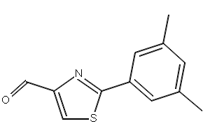 2-(3,5-dimethylphenyl)thiazole-4-carbaldehyde structure, CAS 885278-96-6