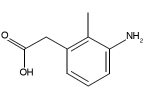 2-(3-amino-2-methylphenyl)aceticacid structure, CAS 23876-07-5
