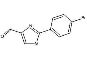 2-(4-bromophenyl)thiazole-4-carbaldehyde structure, CAS 21166-30-3