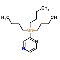 2-(tributylstannyl)pyrazine structure, CAS 205371-27-3