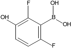 2,6-difluoro-3-hydroxyphenylboronicacid structure, CAS 957065-86-0