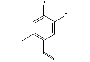 4-Bromo-5-fluoro-2-methylbenzaldehyde structure, CAS 861928-26-9