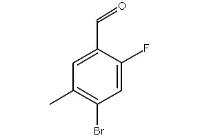 4-Bromo-2-fluoro-5-methylbenzaldehyde structure, CAS 916792-23-9