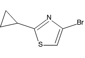 2-bromo-4-cyclopropylthiazole structure, CAS 1095010-50-6