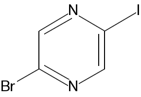 2-bromo-5-iodopyrazine structure, CAS 22392-04-5
