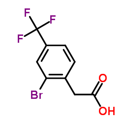2-Bromo-4-(trifluormethyl)phenylaceticacid structure, CAS 518070-15-0