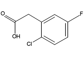 2-Chloro-5-fluorophenylaceticacid structure, CAS 177985-33-0