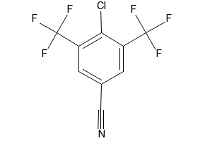 3,5-Bis(trifluoromethyl)-4-chlorobenzonitrile structure, CAS 62584-30-9