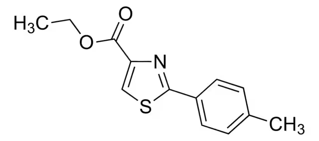 2-p-Tolyl-thiazole-4-carboxylicacidethylester structure, CAS 132089-32-8