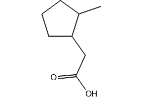 Cyclopentaneaceticacid,2-methyl- structure, CAS 116530-98-4