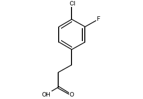 3-(4-chloro-3-fluorophenyl)propanoicacid structure, CAS 881189-65-7