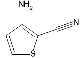 3-aminothiophene-2-carbonitrile structure, CAS 56489-05-5