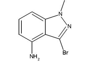 3-bromo-1-methyl-1H-indazol-4-amine structure, CAS 1092351-47-7