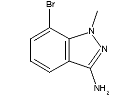 3-bromo-1-methyl-1H-indazol-7-amine structure, CAS 885271-76-1