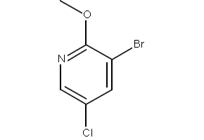 3-bromo-5-chloro-2-methoxypyridine structure, CAS 102830-75-1