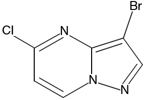 3-bromo-5-chloropyrazolo[1,5-a]pyrimidine structure, CAS 960613-96-1