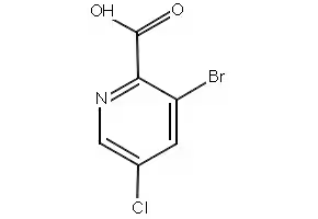 3-bromo-5-chloropyridine-2-carboxylicacid structure, CAS 1189513-50-5