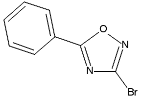 3-bromo-5-phenyl-1,2,4-oxadiazole structure, CAS 23432-94-2
