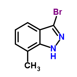 3-bromo-7-methyl-1H-indazole structure, CAS 885519-00-6