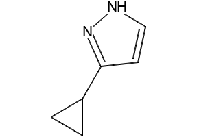 3-cyclopropyl-1H-pyrazole structure, CAS 100114-57-6