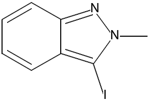 3-iodo-2-methyl-2H-indazole structure, CAS 49572-64-7
