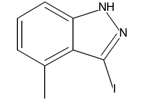 3-iodo-4-methyl-1H-indazole structure, CAS 885522-63-4