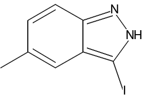 3-iodo-5-methyl-1H-indazole structure, CAS 885518-92-3
