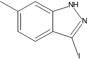 3-iodo-6-methyl-1H-indazole structure, CAS 885518-96-7