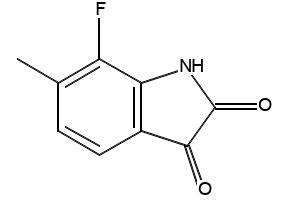 7-fluoro-6-methylindoline-2,3-dione structure, CAS 75374-94-2