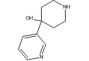 4-(pyridin-3-yl)piperidin-4-ol structure, CAS 50461-59-1