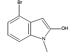 4-bromo-1-methylindolin-2-one structure, CAS 884855-68-9