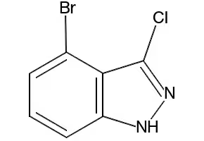 4-bromo-3-chloro-1H-indazole structure, CAS 1000343-46-3