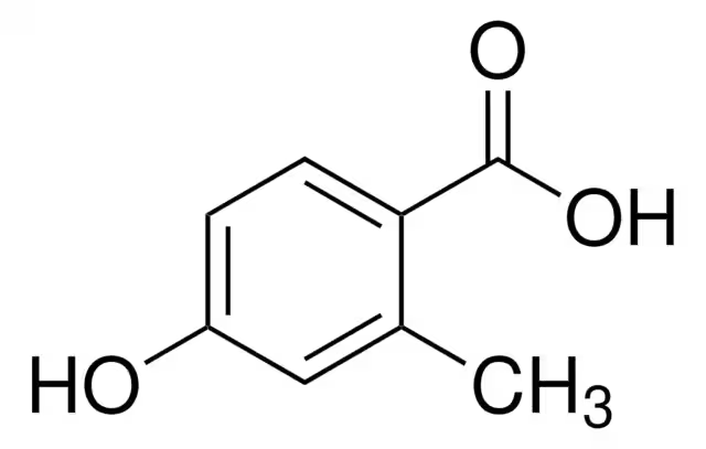 4-hydroxy-2-methylbenzoicacid structure, CAS 578-39-2