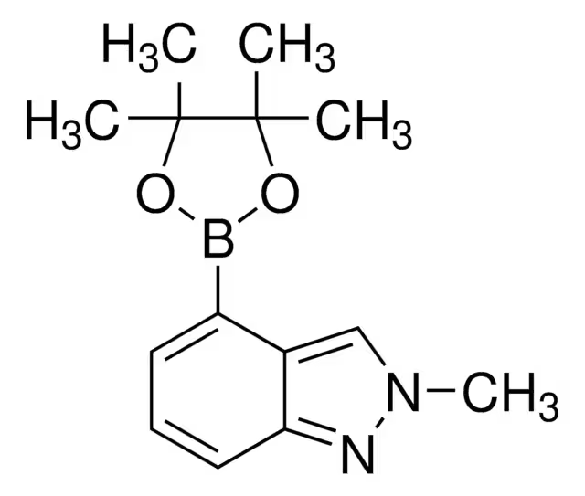 2-methyl-4-(4,4,5,5-tetramethyl-1,3,2-dioxaborolan-2-yl)-2H-indazole structure, CAS 885698-95-3