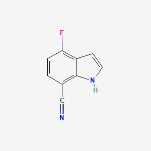 4-fluoro-1H-indole-7-carbonitrile structure, CAS 313337-33-6