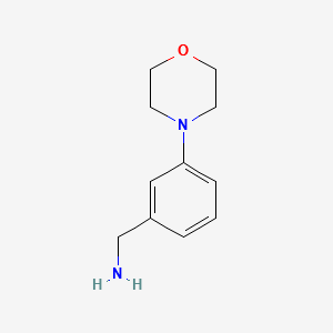 (3-Morpholinophenyl)methanamine structure, CAS 625470-29-3