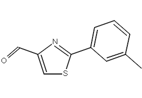 2-m-tolylthiazole-4-carbaldehyde structure, CAS 92422-79-2