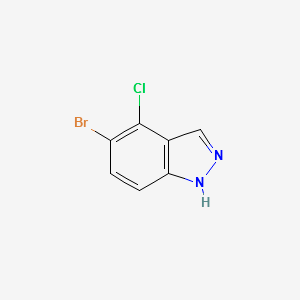 5-Bromo-4-chloro-1H-indazole structure, CAS 1082041-90-4