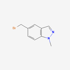 5-(bromomethyl)-1-methyl-1H-indazole structure, CAS 1092961-02-8