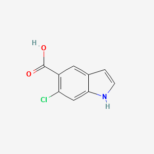 1H-Indole-5-carboxylicacid,6-chloro- structure, CAS 256935-86-1